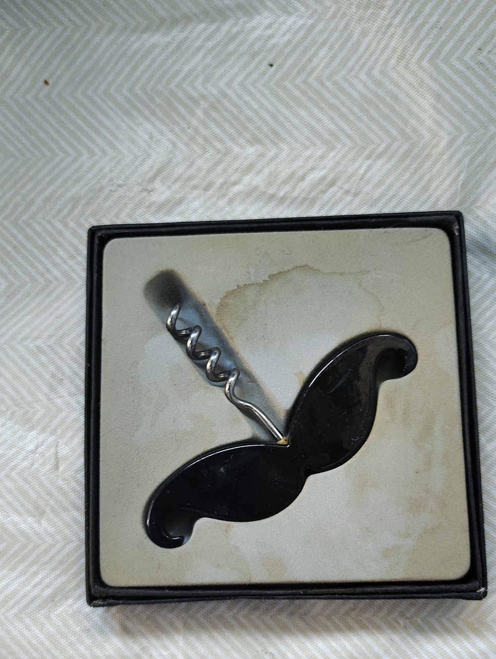 Black Mustache Corkscrew Wine Opener - Classic Men Accessories